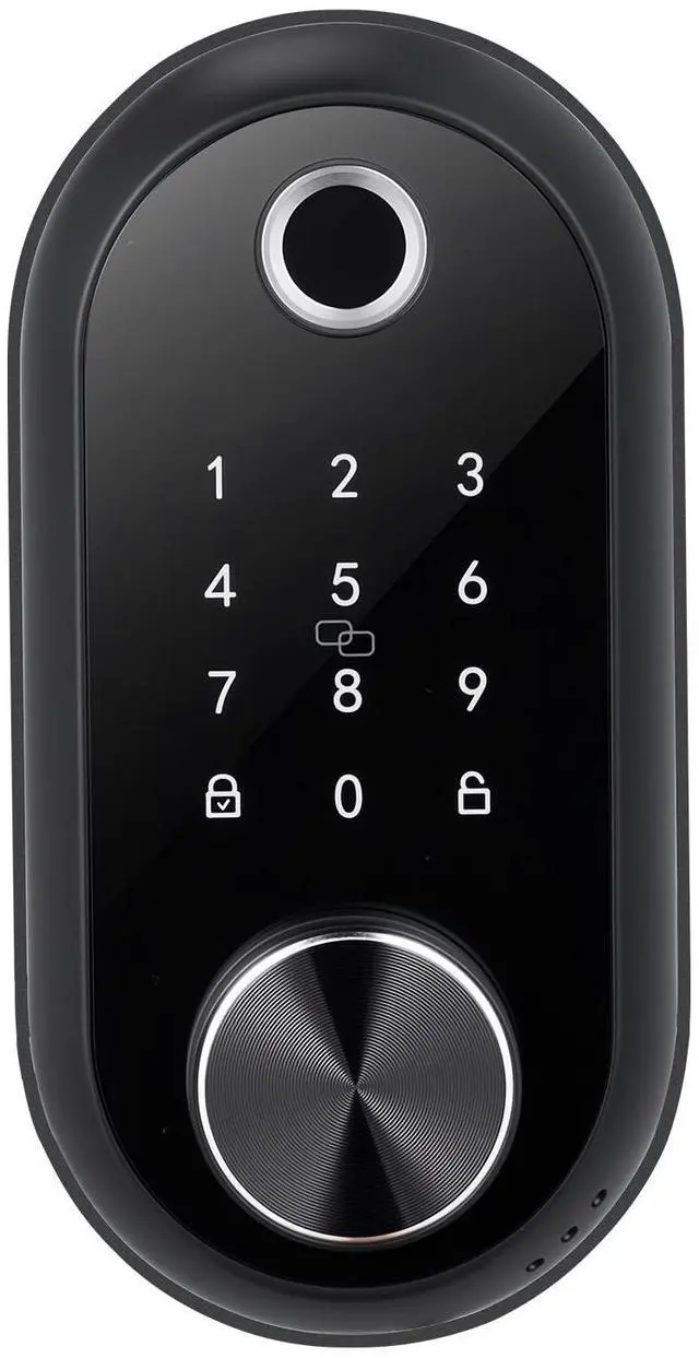 Alt view image 4 of 7 - Fingerprint Door Lock Set, Electronic Biometric Deadbolt Keyless Entry Door Lock with Handle, Touchscreen, Auto Locking, One-Time Code, Anti-Peeking Password, IC Cards, for Home, Matte Black