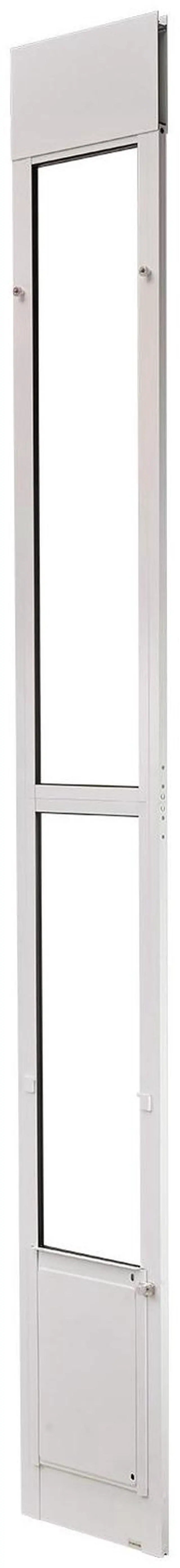 Main image of Dog Door for Sliding Glass Door, 91 to 96 in Adjustable Height, Aluminum Alloy Frame with Metal Rotating Hinges, Lock Design, 8 1/4 x 12 1/4 in Flap, Sliding Glass Pet Door for Renters