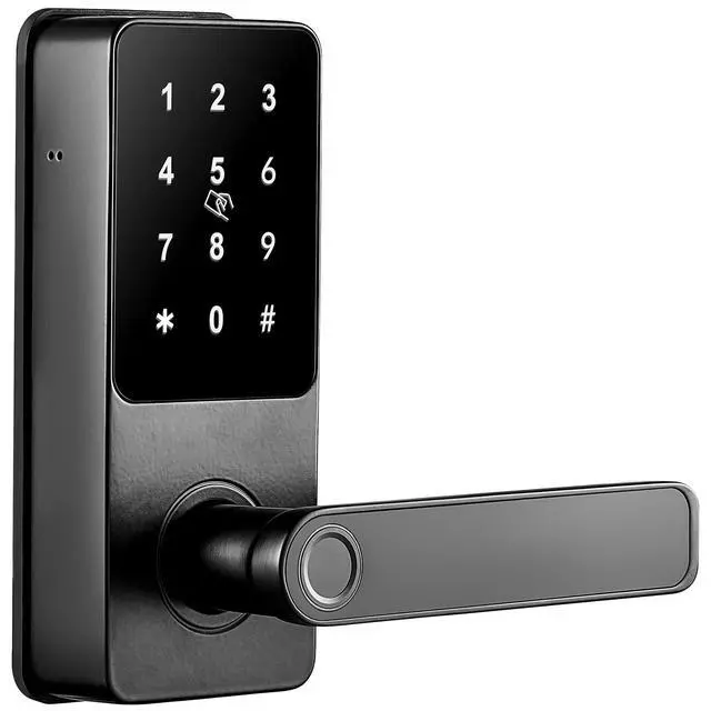 Alt view image 4 of 7 - Smart Lock, 5-in-1 Smart Door Knob, Fingerprint Deadbolt with App Control, Bluetooth Smart Lock, Keyless Entry Door Lock with Handle, Biometric Door Lock, Keypad Digital Door Lock for Front Door