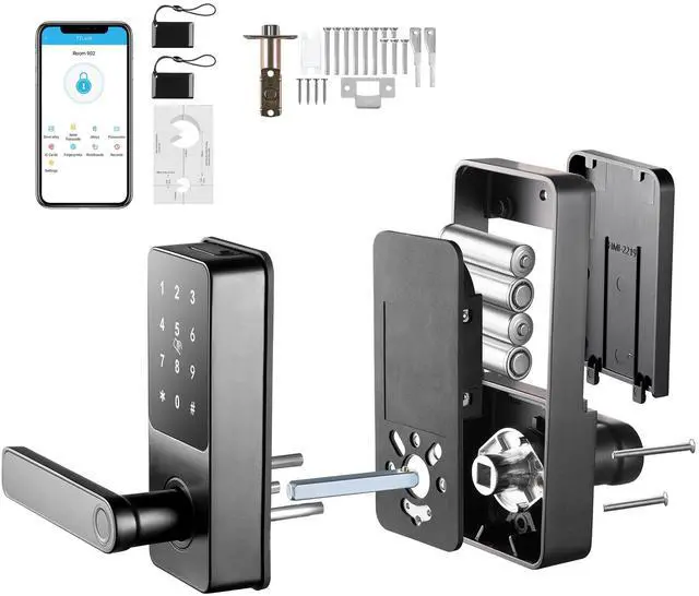 Main image of Smart Lock, 5-in-1 Smart Door Knob, Fingerprint Deadbolt with App Control, Bluetooth Smart Lock, Keyless Entry Door Lock with Handle, Biometric Door Lock, Keypad Digital Door Lock for Front Door