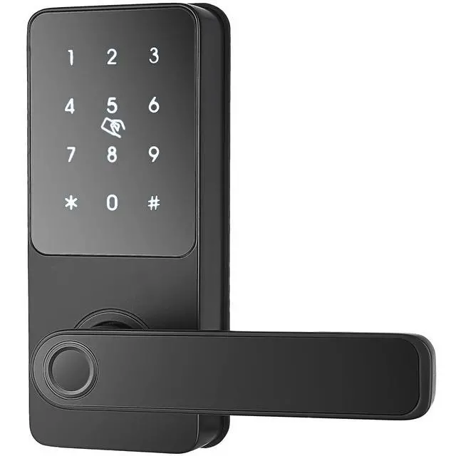 Alt view image 3 of 7 - Smart Lock, 5-in-1 Smart Door Knob, Fingerprint Deadbolt with App Control, Bluetooth Smart Lock, Keyless Entry Door Lock with Handle, Biometric Door Lock, Keypad Digital Door Lock for Front Door