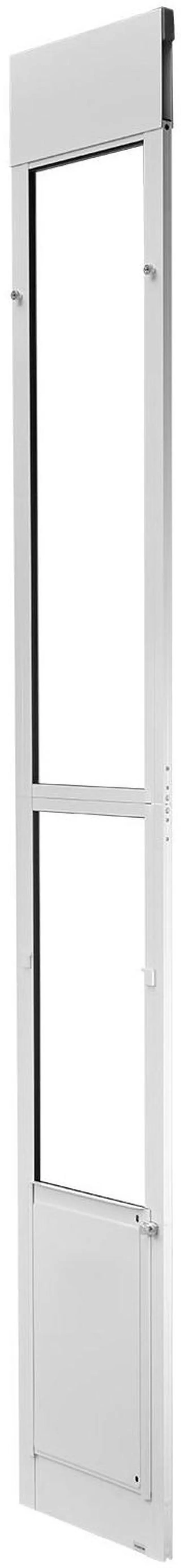 Main image of Dog Door for Sliding Glass Door, 91 to 96 in Adjustable Height, Aluminum Alloy Frame with Metal Rotating Hinges, Lock Design, 10 1/4 x 16 1/4 in Flap, Sliding Glass Pet Door for Renters
