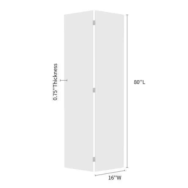 Alt view image 2 of 5 - Dual 2Panel Cottagestyle door 3/4" thick 32 in. x 80 in. Solid Core White Finished Vinyl bi-fold door With Hardware kit