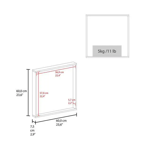Alt view image 4 of 5 - White Wall Mounted Bathroom Mirror Cabinet with Storage