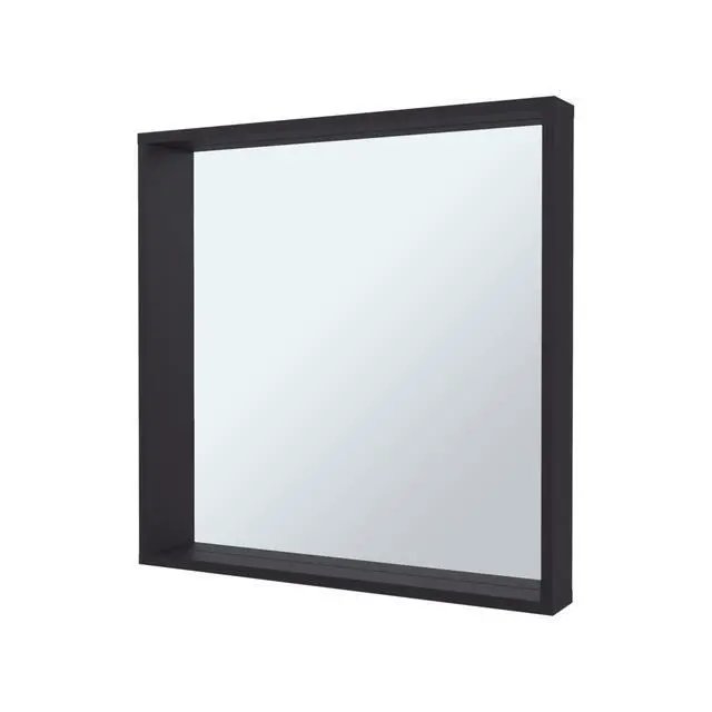 Alt view image 3 of 7 - Plains Medicine Cabinet 23.6" H, 1 Shelf, 1 Mirror, Black Wengue - Bathroom