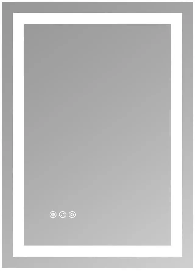 Main image of 20"x28"LED Bathroom Mirror,Front-Lit and Back-Lit, Stepless Dimmable, 3 Colors CRI90+, Brightness Memory, Shatter-Proof,Anti-fog LED Vanity Mirror, IP44 Waterproof