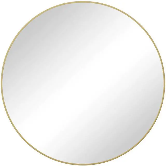 Main image of Wall Mirror 39 Inch Gold Circular Mirror Metal Framed Mirror Round Vanity Mirror Dressing Mirror, for Bathroom, Living Room, Bedroom Wall Decor