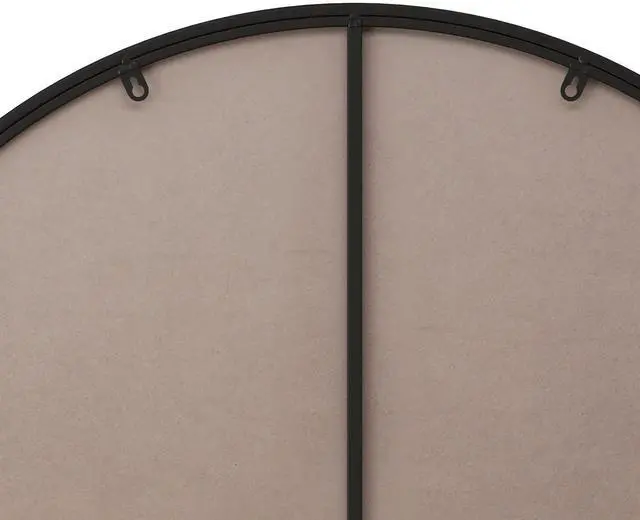 Alt view image 5 of 7 - Wall Mirror 28 Inch Black Circular Mirror Metal Framed Mirror Round Vanity Mirror Dressing Mirror, for Bathroom, Living Room, Bedroom Wall Decor