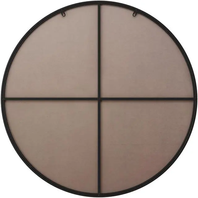 Alt view image 4 of 7 - Wall Mirror 28 Inch Black Circular Mirror Metal Framed Mirror Round Vanity Mirror Dressing Mirror, for Bathroom, Living Room, Bedroom Wall Decor