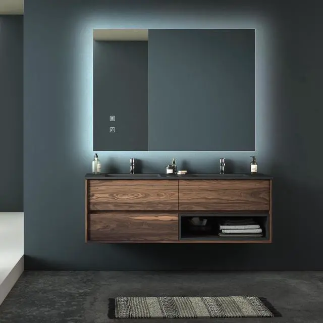 Main image of 36X28 inch Bathroom Led Classy Vanity Mirror with High Lumen,Dimmable Touch,Wall Switch Control, Anti-Fog ,CRI 90 Adjustable 3000K-4500K-6000K ,IP54 Waterproof Energy saving Vertical & Horizontal