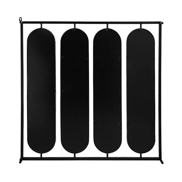 Alt view image 6 of 6 - 36" x 36" Large Four Oval Wall Mirror with Black Square Frame, Home Decor for Living Room, Bedroom, Entryway, Office