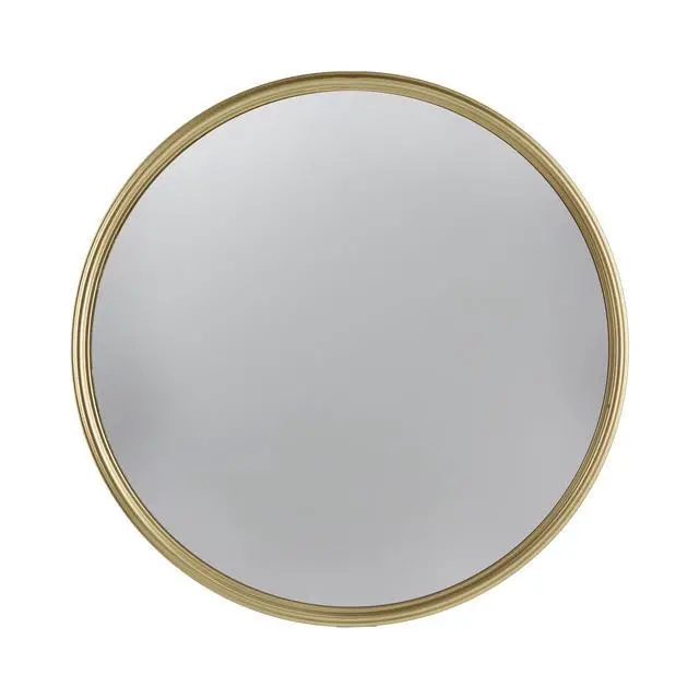 Alt view image 2 of 6 - D15" Gold Round Mirror, Circle Mirror with Iron Frame for Living Room Bedroom Vanity Entryway Hallway