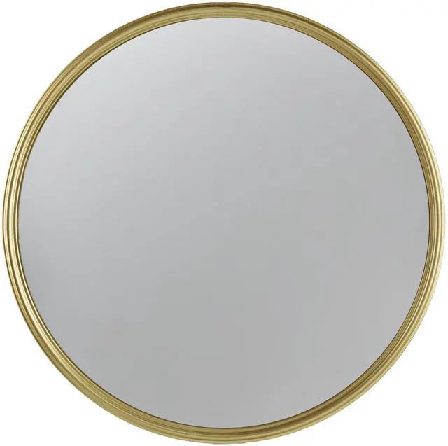 Main image of D11" Gold Round Mirror, Circle Mirror with Iron Frame for Living Room Bedroom Vanity Entryway Hallway