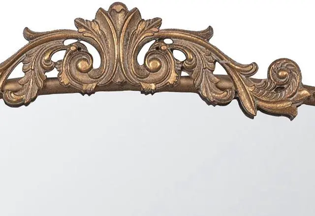 Alt view image 5 of 7 - 40" x 31" Classic Design Gold Arch Mirror and Baroque Inspired Frame for Living Room Bathrrom Enterway Console