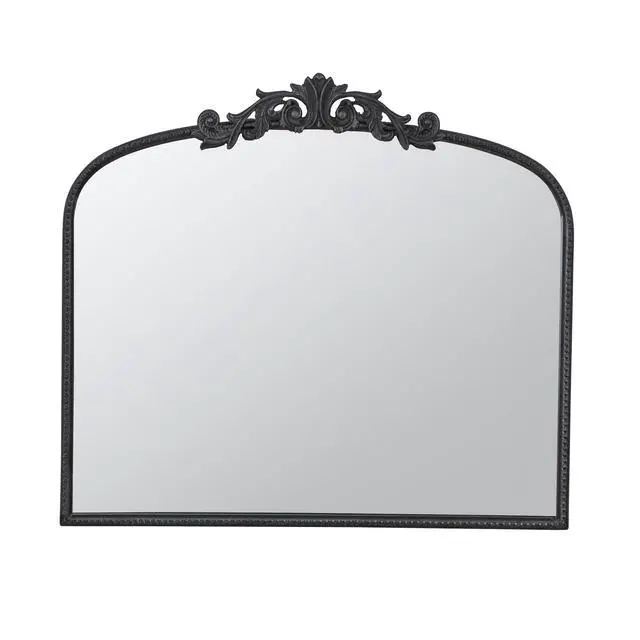 Alt view image 2 of 7 - 40" x 31" Classic Design Large Arch Mirror and Baroque Inspired Frame for Living Room Bathrrom Enterway Console
