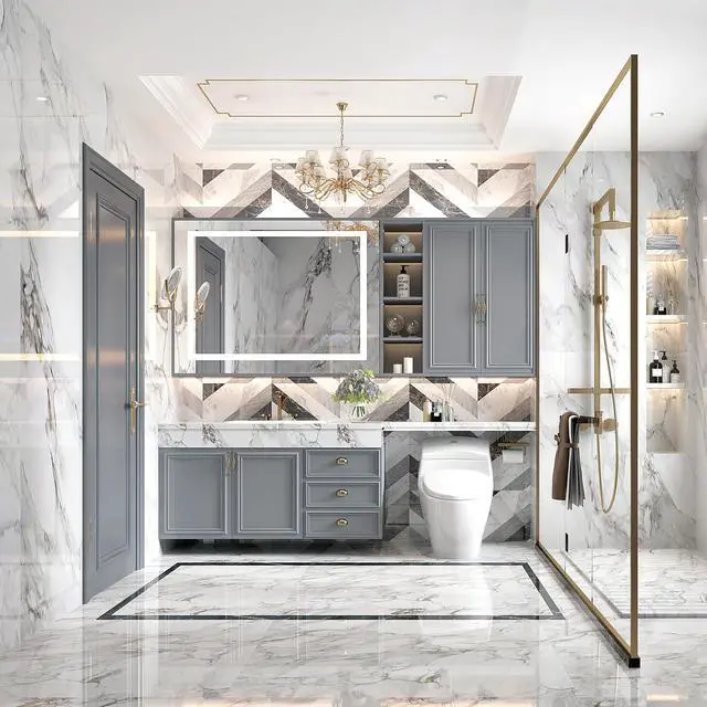Alt view image 3 of 7 - 48x36inch LED Bathroom Mirror,3000-6000K Gradient Front and Backlit LED Mirror for Bathroom,3Colors Dimmable,IP54 Enhanced Anti-Fog,Hanging Plates Wall Mount Lighted Mirror(Only mirrors, not cabinets)