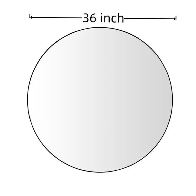Alt view image 3 of 7 - Wall Mirror 36 Inch Black Circular Mirror Metal Framed Mirror Round Vanity Mirror Dressing Mirror, for Bathroom, Living Room, Bedroom Wall Decor (Horizontal & Vertical)-W2091256135