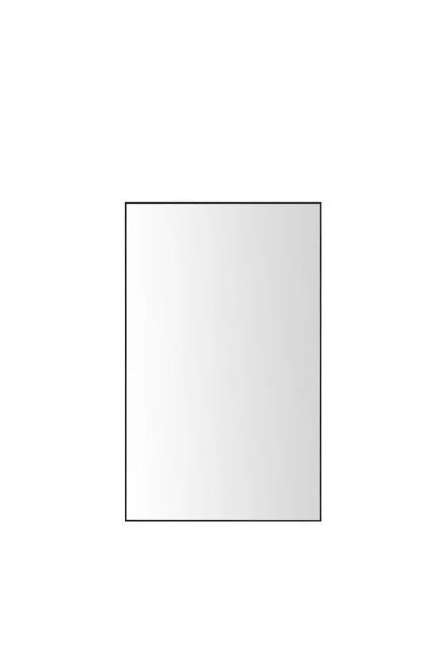 Alt view image 6 of 6 - 60x22inch Glossy Black Bathroom Mirrors For Wall Rectangle Vanity Mirror Corner Hangs Farmhouse Mirror Modern Metal Framed Rectangular Mirror, Decorative Square Corner Mirror(Horizontal & Vertical)