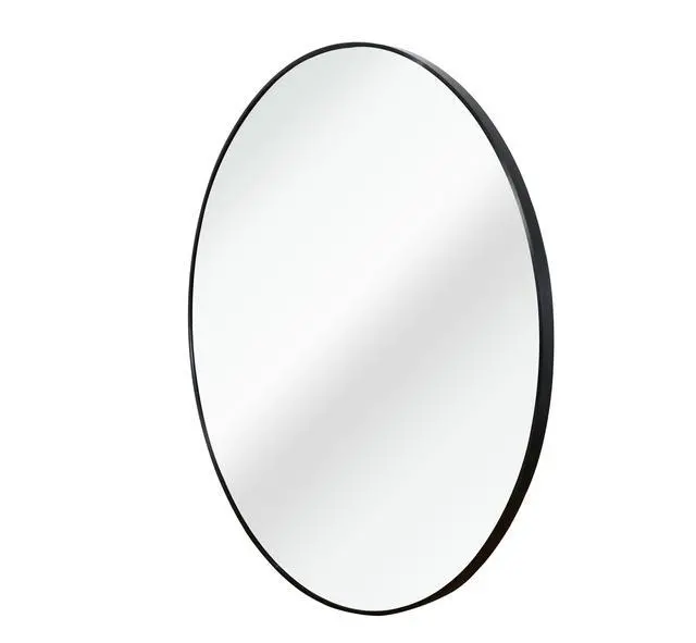 Alt view image 3 of 7 - Black 20 Inch Metal Round Bathroom Mirror
