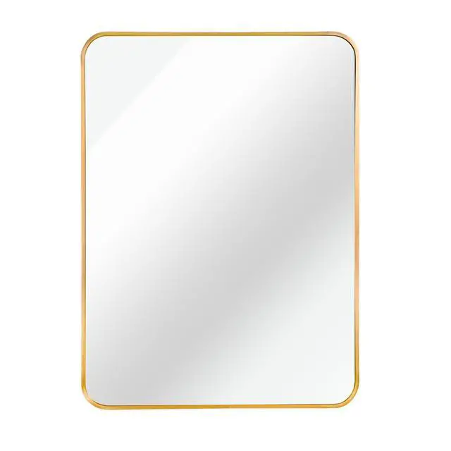 Alt view image 6 of 7 - 22x30 Inch Gold Metal Framed Rectangular Bathrrom Mirror for Wall.(W2203P183122)