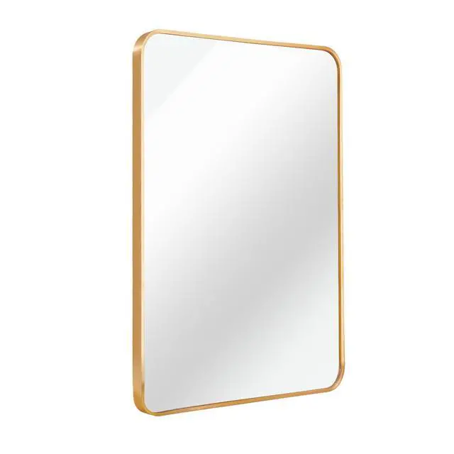 Alt view image 7 of 7 - 22x30 Inch Gold Metal Framed Rectangular Bathrrom Mirror for Wall.(W2203P183122)