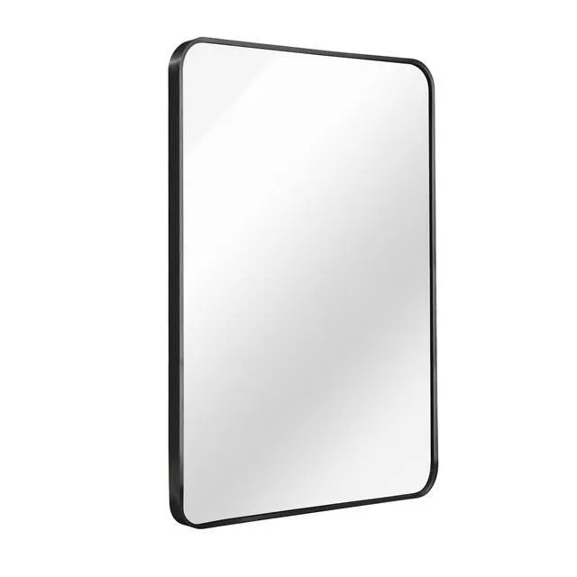 Alt view image 7 of 7 - 24x36 Inch Black Metal Framed Rectangular Bathrrom Mirror for Wall.(W2203135010)