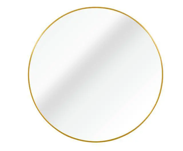 Alt view image 6 of 7 - 30 Inch Gold Metal Framed Round Bathrrom Mirror for Wall.(W2203P182022)