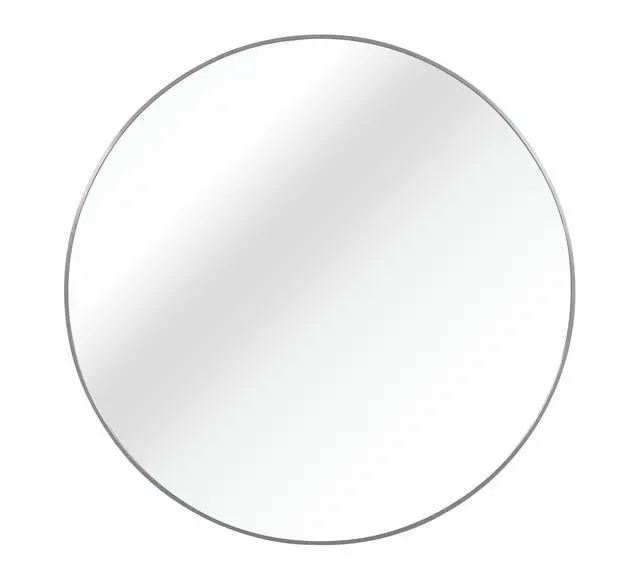 Alt view image 7 of 7 - 32 Inch Silver Metal Framed Round Bathrrom Mirror for Wall.(W2203134063)