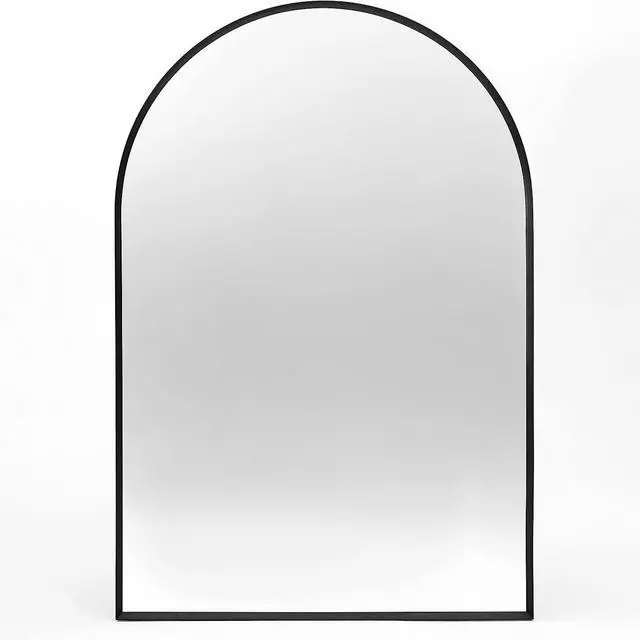 Alt view image 5 of 7 - 24x32 Inch Black Metal Framed Arched Bathrrom Mirror for Wall.(W2203P220253)
