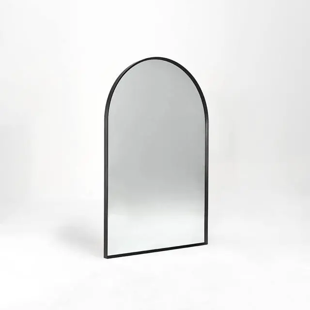 Alt view image 6 of 7 - 24x32 Inch Black Metal Framed Arched Bathrrom Mirror for Wall.(W2203P220253)