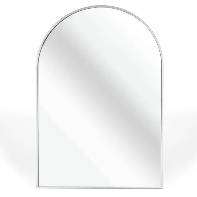 Alt view image 5 of 7 - 24x32 Inch Silver Metal Framed Arched Bathrrom Mirror for Wall.(W2203P220257)