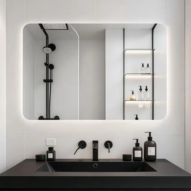 Alt view image 2 of 7 - Rectangular Backlit Mirror Bathroom 24"x36"