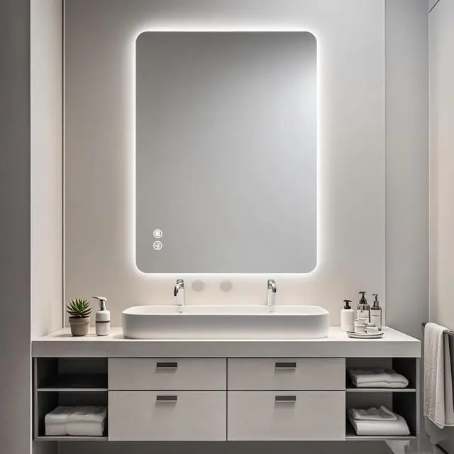 Main image of Rectangular Backlit Mirror Bathroom 24"x36"