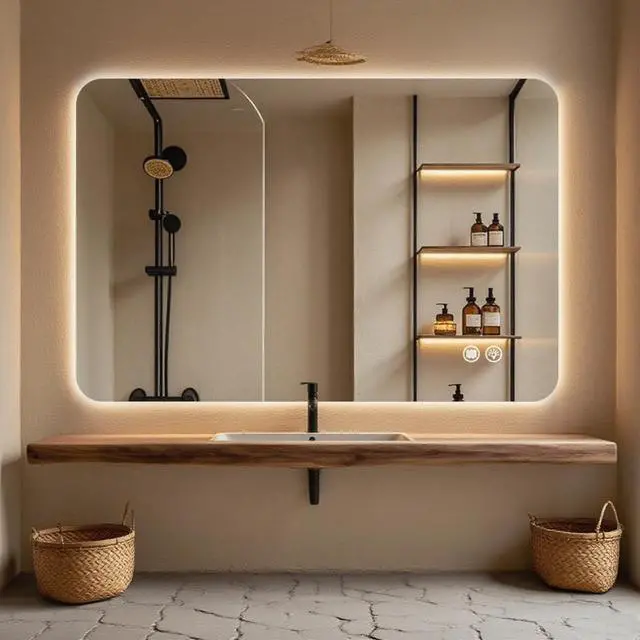 Alt view image 3 of 7 - Rectangular Backlit Mirror Bathroom 30"x40"