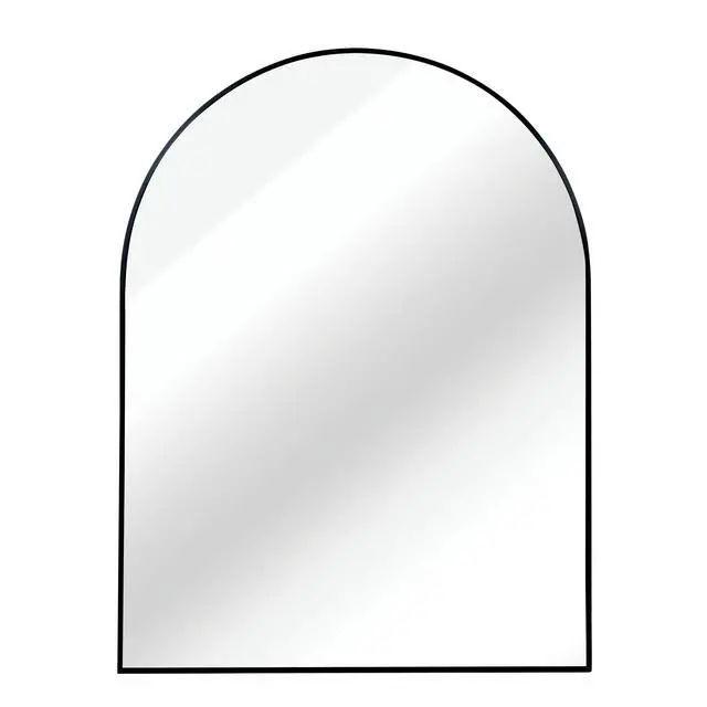 Alt view image 7 of 7 - 30x36 Inch Black Metal Framed Arched Bathrrom Mirror for Wall.