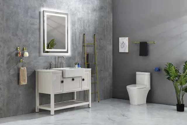 Alt view image 4 of 7 - 40 x 36 Inch LED Bathroom Mirror with Front, Wall Mounted Vanity Mirror, Anti-Fog, Memory, 3 Colors, Stepless Dimmable