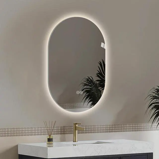 Alt view image 4 of 7 - 48*30 inch Smart Wall Mounted LED Touch Screen Anti-fog Mirror Bathroom Mirror, Barber Shop Mirror