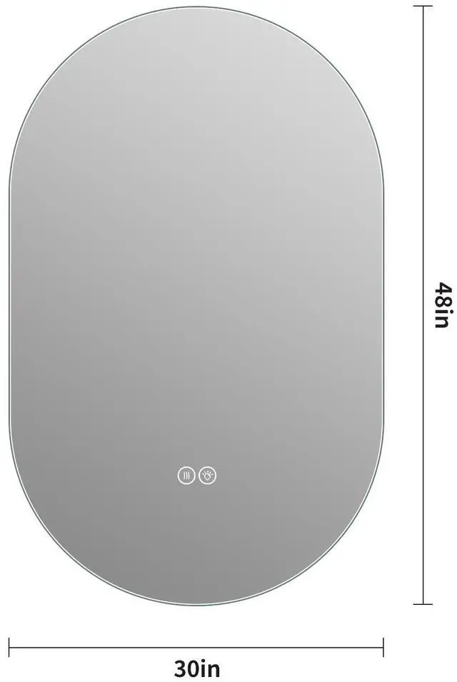 Main image of 48*30 inch Smart Wall Mounted LED Touch Screen Anti-fog Mirror Bathroom Mirror, Barber Shop Mirror