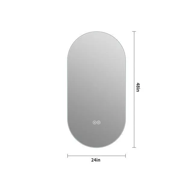 Alt view image 3 of 7 - 48*24 inch Smart Wall Mounted LED Touch Screen Anti-fog Mirror Bathroom Mirror, Barber Shop Mirror