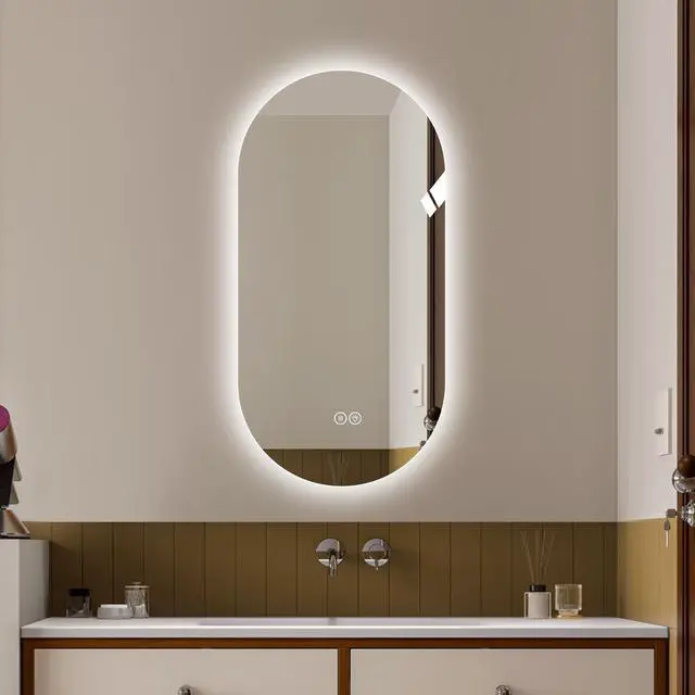 Alt view image 4 of 7 - 48*24 inch Smart Wall Mounted LED Touch Screen Anti-fog Mirror Bathroom Mirror, Barber Shop Mirror