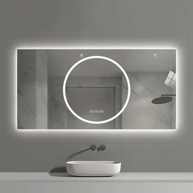 Alt view image 6 of 7 - 48*24 inch Bathroom Mirror with Led Lights , Anti-Fog Lighted Vanity Mirrors for Wall Mounted, 3 Colors and 6 level Dimmable, Horizontal