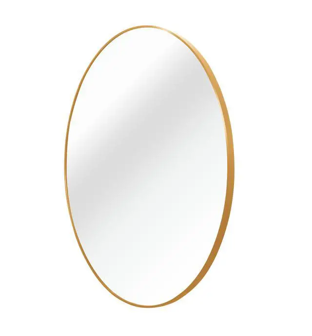 Alt view image 7 of 7 - 30 Inch Gold Metal Framed Round Bathrrom Mirror for Wall.(W2203P182022)