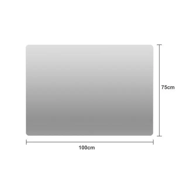 Alt view image 3 of 7 - Modern Frameless Bathroom Mirror, 36 x 30 Inch Rectangular Vanity Mirror with Copper-Free Silver Glass and Shatter-Resistant Backing