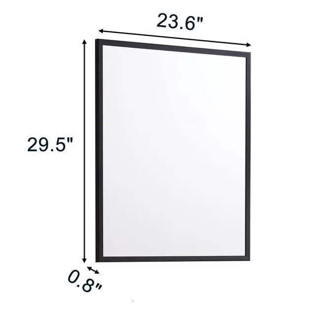 Alt view image 7 of 7 - Elevate Your Bathroom Aesthetic with This 24-inch Aluminum Black Mirror!