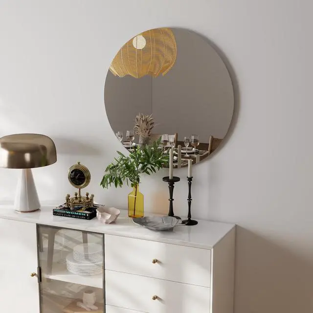 Main image of 80cm bathroom mirror, round mirror, wall mount