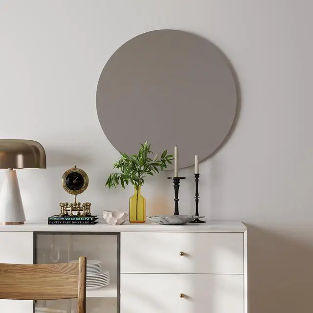 Alt view image 5 of 7 - 80cm bathroom mirror, round mirror, wall mount