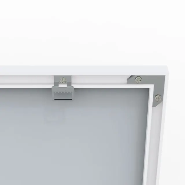 Alt view image 6 of 7 - 48"x32" Oversized Modern Rectangle Bathroom Mirror with White Frame Decorative Large Wall Mirrors for Bathroom Living Room Bedroom Vertical or Horizontal Wall Mounted mirror with Aluminum Frame