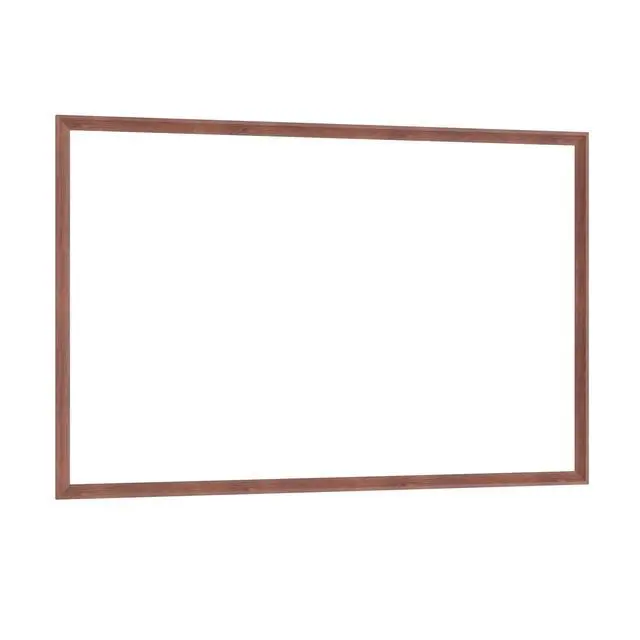 Alt view image 4 of 7 - 60"x40" Oversized Modern Rectangle Bathroom Mirror with walnut Frame Decorative Large Wall Mirrors for Bathroom Living Room Bedroom Vertical or Horizontal Wall Mounted mirror with Aluminum Frame