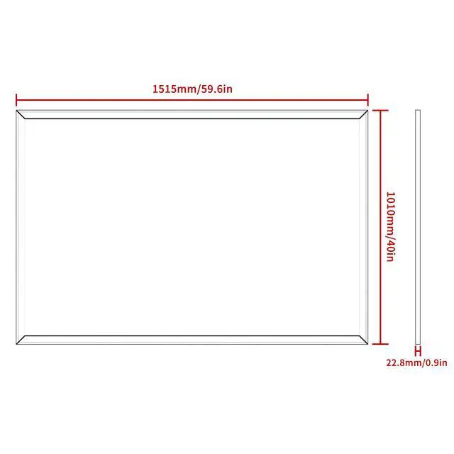 Alt view image 7 of 7 - 60"x40" Oversized Modern Rectangle Bathroom Mirror with Balck Frame Decorative Large Wall Mirrors for Bathroom Living Room Bedroom Vertical or Horizontal Wall Mounted mirror with Aluminum Frame