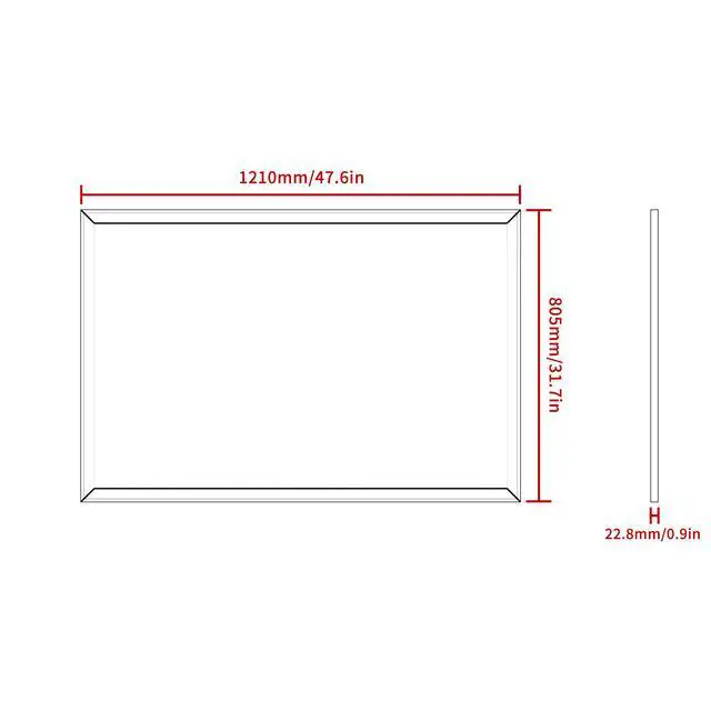 Alt view image 4 of 7 - 48"x32" Oversized Modern Rectangle Bathroom Mirror with Balck Frame Decorative Large Wall Mirrors for Bathroom Living Room Bedroom Vertical or Horizontal Wall Mounted mirror with Aluminum Frame